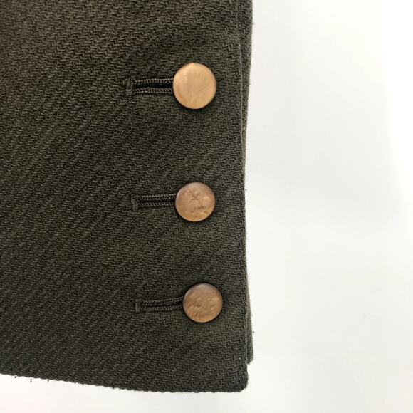 Tibi Green Admiral Cropped Peacoat 2 Collared Double Breasted Pocket Epaulets - Picture 6 of 6